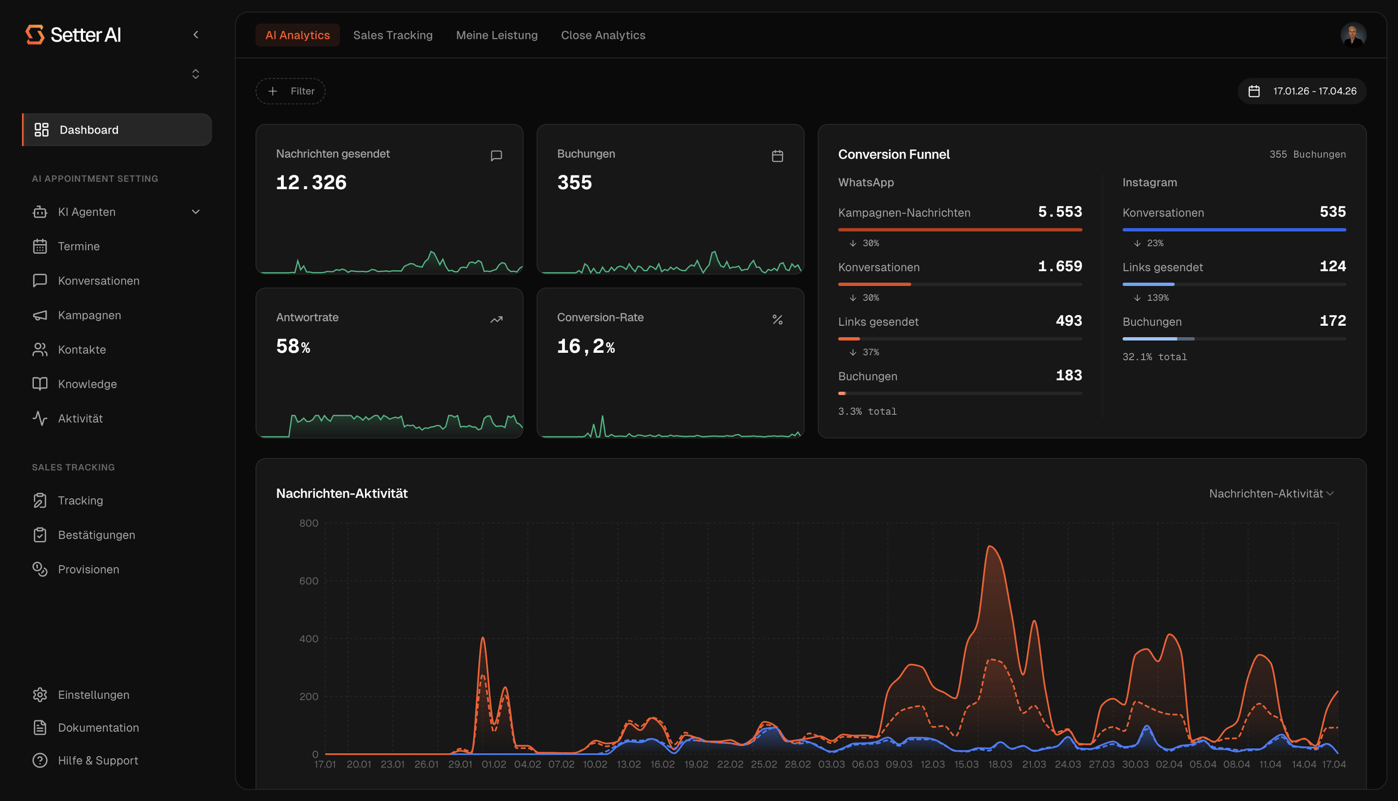 Setter AI Dashboard